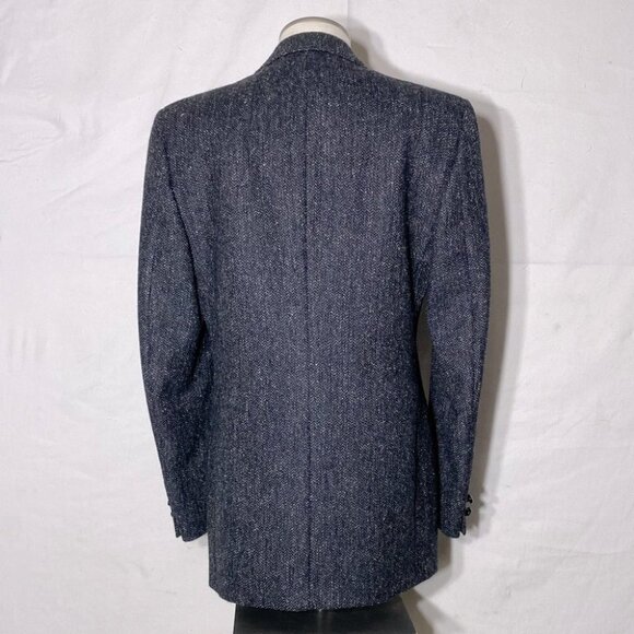 Vintage The Bay Shipley Charcoal Grey Wool Silk Blend Blazer 39R - Picture 4 of 13